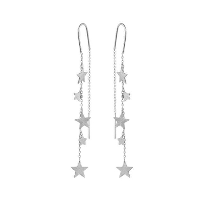 Billede af Susanne Friis Bjørner øreringe m. stjerner sølv