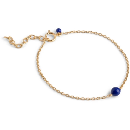 Billede af *ENAMEL Copenhagen Balloon Night Blue armbånd forgyldt sølv (15+3cm)