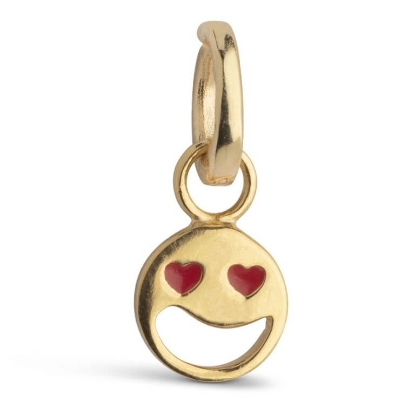 Billede af *ENAMEL Copenhagen Charm - Funky Smiley forgyldt sølv m. emalje