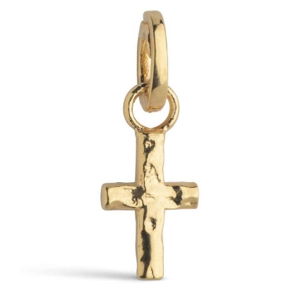 Billede af ENAMEL Copenhagen Charm - Golden Cross forgyldt sølv