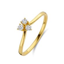 Billede af Spirit Icons Juliet ring 14 karat guld m. 0,18 ct. w/vs (str. 52)