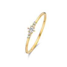 Billede af Spirit Icons Faith ring 14 karat guld m. 0,102 ct. w/vs (str. 58)