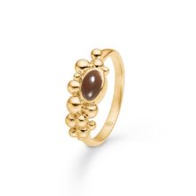 Billede af Mads Z "Precious Bubbles" ring 14 kt. guld m. røgkvarts (str. 54)