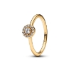 Billede af Pandora Rund Pavé Halo ring forgyldt metalblanding m. cz (str. 54)