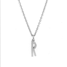 Billede af *Heiring initials vedhæng sølv rhodineret "R"