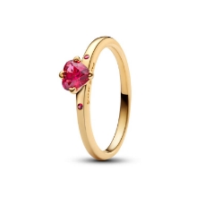 Billede af Pandora Kærlighedseksplosion ring forgyldt metalblanding m. krystal (str. 54)