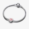 Billede af Pandora Dansk Flag charm sølv m. emalje
