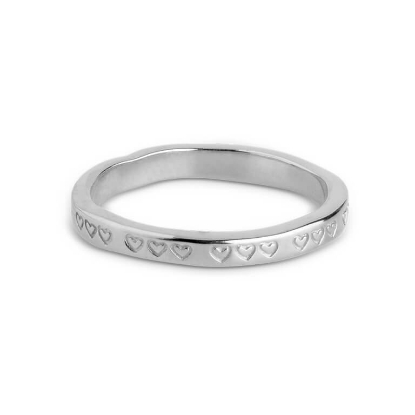 Billede af ENAMEL Copenhagen Heart ring sølv (str. 52-59)