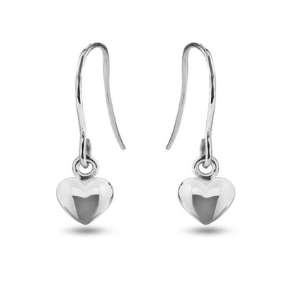 Billede af Ørehængere hjerter, massive, bøjler med øsken 14 kt. hvg.