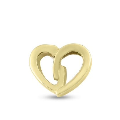 Billede af Vedhæng hjerte, åbent massivt, hj. 12,8 mm. 925s. forgyldt (forgyldning vil blive slidt af ved dagligt brug !)