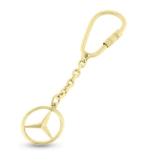 Billede af Nøglering Mercedes stjerne 925s. forgyldt