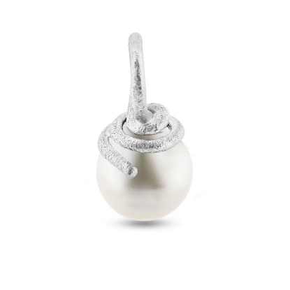 Billede af Vedhæng trådtop, Fv. perle dråbe 9,5-10 mm. hætte ophæng med fast øsken 925 s.