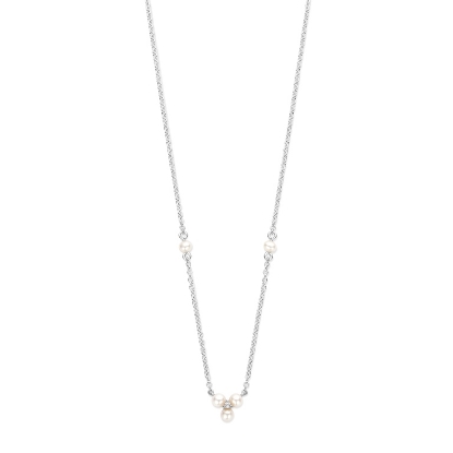 Billede af Spirit Icons Alma Pearl halskæde sølv m. cz + fvp (42-45 cm)