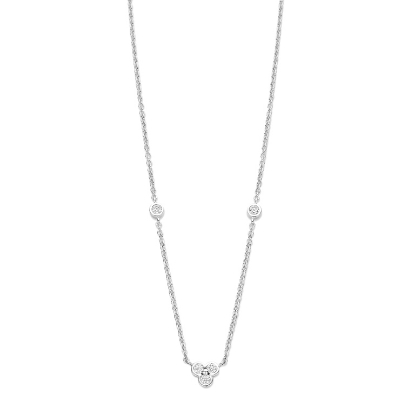 Billede af Spirit Icons Alma halskæde sølv m. cz (42-45 cm)