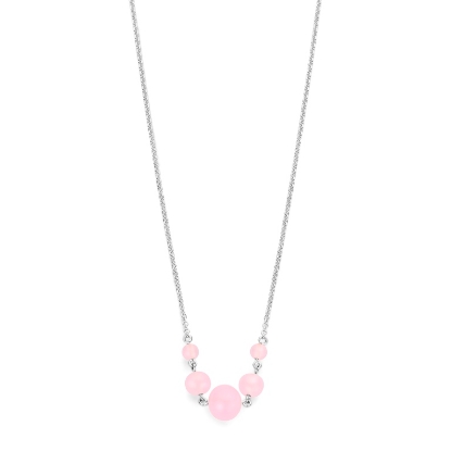 Billede af Spirit Icons Confetti Pink halskæde sølv m. krystal (42-45 cm)