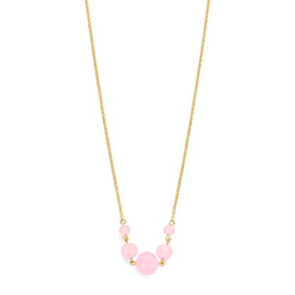 Billede af Spirit Icons Confetti Pink halskæde forgyldt sølv m. krystal (42-45 cm)