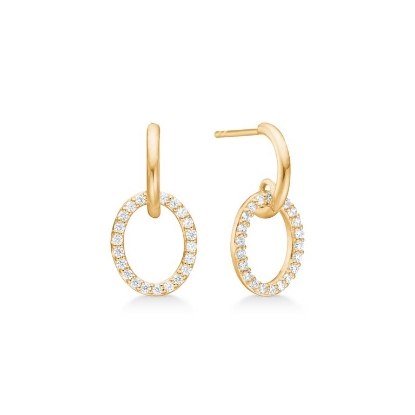 Billede af Mads Z "Viola" øreringe 8 kt. guld m. cz