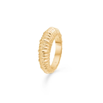 Billede af *Studio Z "Seashell Secrets" ring forgyldt sølv (str. 56)
