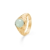 Billede af Studio Z "Endless Waves" ring forgyldt sølv m. grøn cz (str. 50)