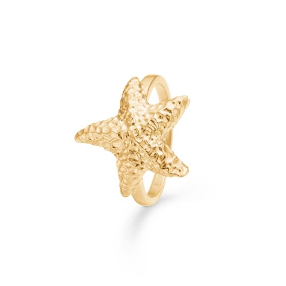 Billede af *Studio Z "Starfish Lustre" ring forgyldt sølv (str. 54)