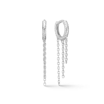 Billede af Studio Z "Wild Cliff" øreringe sølv