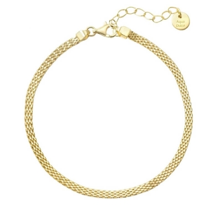 Billede af Aqua Dulce Flata armbånd forgyldt sølv (17 + 3 cm)
