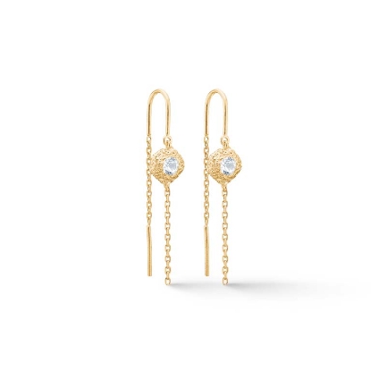 Billede af Studio Z "Wild Cliff" øreringe forgyldt sølv m. cz