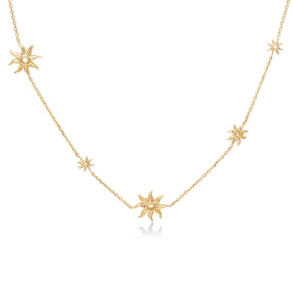 Billede af Studio Z "Ocean Aura" halskæde forgyldt sølv (40-45 cm)