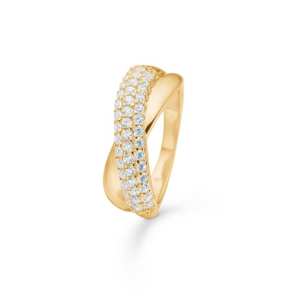 Billede af Mads Z "Celia" ring 8 kt. guld m. cz (str. 50-60)