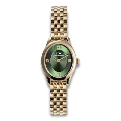 Billede af Daniel Wellington Oval Mini dameur stål gulddoublé 25mm 3bar