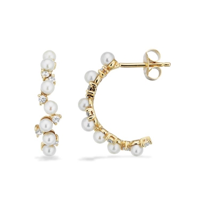 Billede af Halvcreol fkp.+cubic zir. 8 kt.