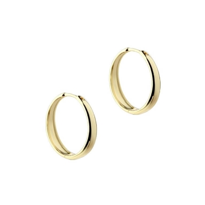 Billede af Aqua Dulce Emma Hoop 25mm øreringe forgyldt sølv