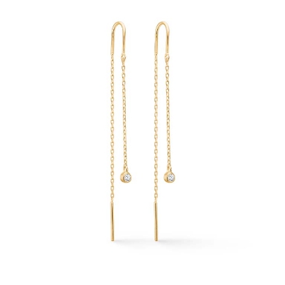 Billede af Mads Z "Endless Allure" øreringe 14 kt. guld m. 0,08 ct. brillant