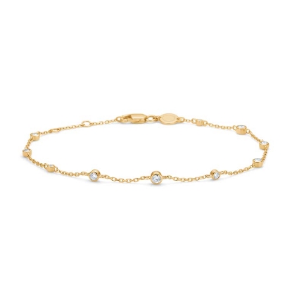 Billede af Mads Z "Endless Allure" armbånd 14 kt. guld m. 0,26 ct. brillant (16-18 cm)