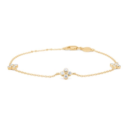Billede af Mads Z "Sophia's Bloom" armbånd 14 kt. guld m. 0,24 ct. brillant (16-18 cm)
