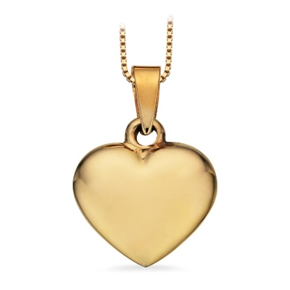 Billede af Hjerte glat 14 x 16 mm. sølv fg.