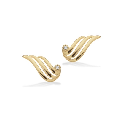 Billede af Øreringe cubic zir. sølv fg.