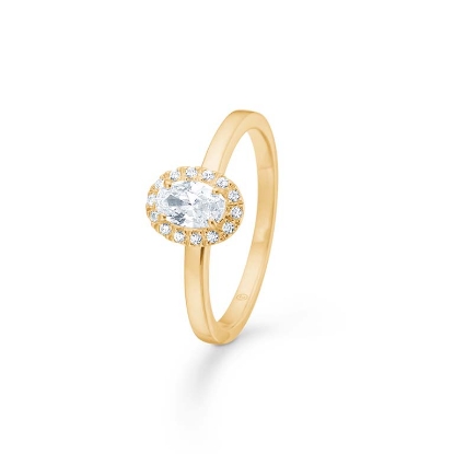 Billede af Mads Z "Stellar" ring 8 kt. guld m. cz (str. 50-60)