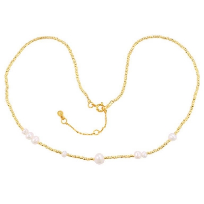 Billede af Hultquist Aria halskæde forgyldt sølv m. perler (40 + 5cm)
