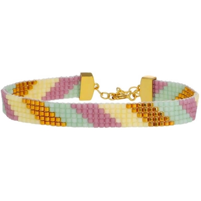 Billede af Nuni Copenhagen Linda Pastel Dream armbånd forgyldt sølv m. perler (16+3 cm)