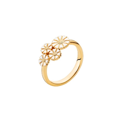 Billede af Lund Copenhagen Marguerit ring miks forgyldt sølv (str. 58)