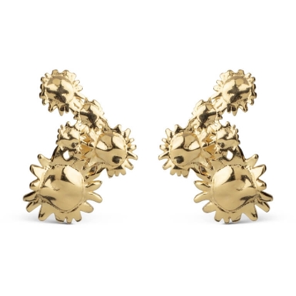 Billede af *ENAMEL Copenhagen Sunshine Field øreringe forgyldt sølv