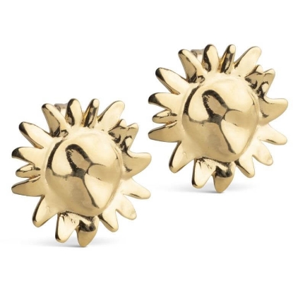Billede af *ENAMEL Copenhagen Large Sunshine øreringe forgyldt sølv