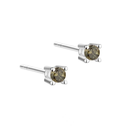 Billede af Aqua Dulce Big Kaya Olive øreringe sølv m. cz