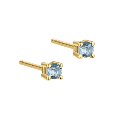 Billede af Aqua Dulce Big Kaya Sky øreringe forgyldt sølv m. cz