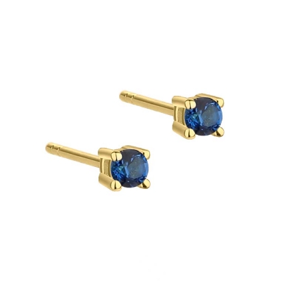 Billede af Aqua Dulce Big Kaya Blue øreringe forgyldt sølv m. cz