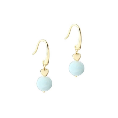 Billede af Aqua Dulce Morganite Dream øreringe forgyldt sølv m. sten