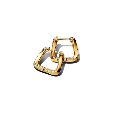 Billede af *Pandora Snoede Trekantede Små Creoler forgyldt metalblanding