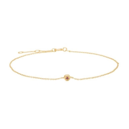 Billede af Nordahl Andersen armbånd 14 karat guld m. 0,007 ct. rubin (17+2 cm)
