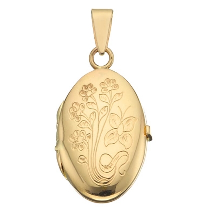 Billede af Medaljon oval 17*25 mønster 8 kt.
